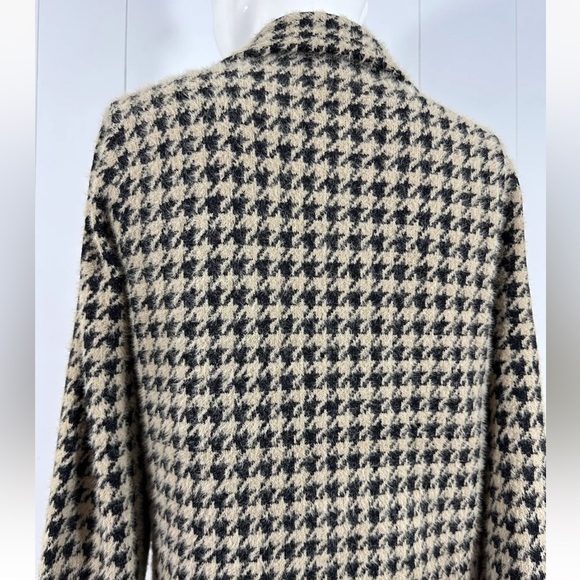 Max Studio Sweater Jacket Coat Knit Herringbone Houndstooth Longsleeve M - Picture 7 of 10